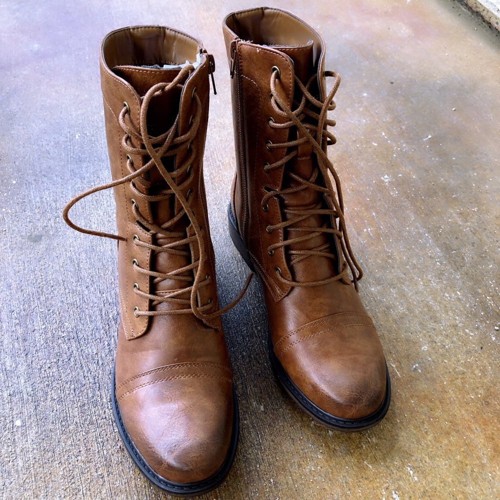 COMBAT MOTO BOOT - TAN - Picture 5 of 8